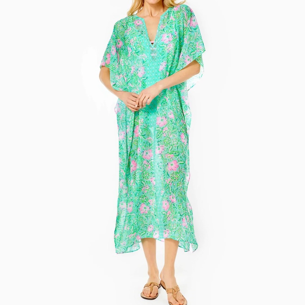 NWT Lilly Pulitzer Cuca Maxi Caftan Cover-Up